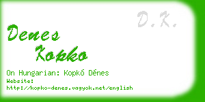 denes kopko business card